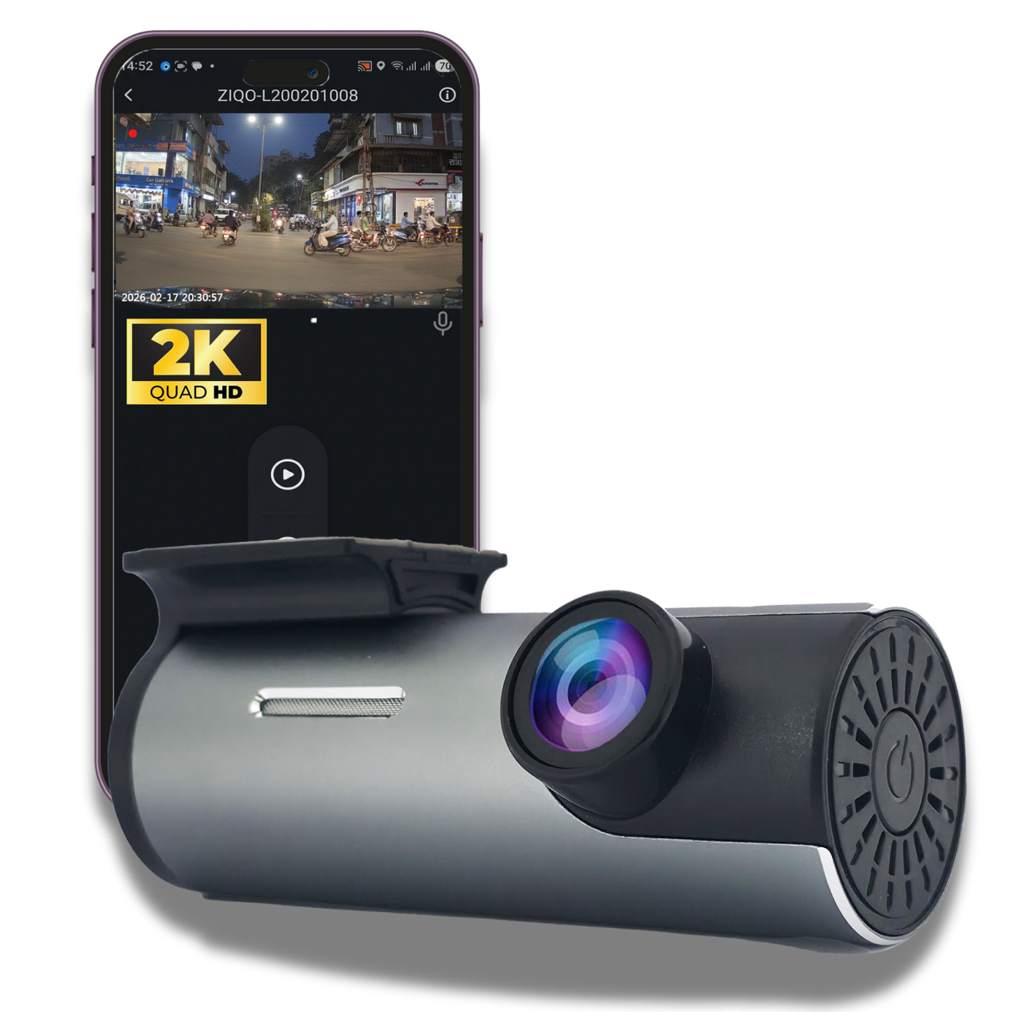 ZIQO L200 Single Channel 2K Front Dash Cam