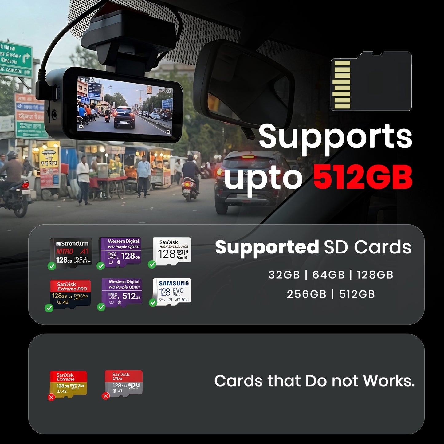 ZIQO A800 Premium Dual 4K Dashcam | Front 4K + Rear 2K with GPS & Dual Band Wi-Fi