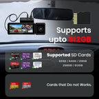 ZIQO T300 3-Channel 4K+2K+2K Starvis Dash Cam