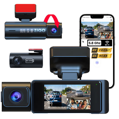 ZIQO Z400 Premium Dual 4K Dashcam | True 4K Front + 4K Rear with GPS & Wi-Fi