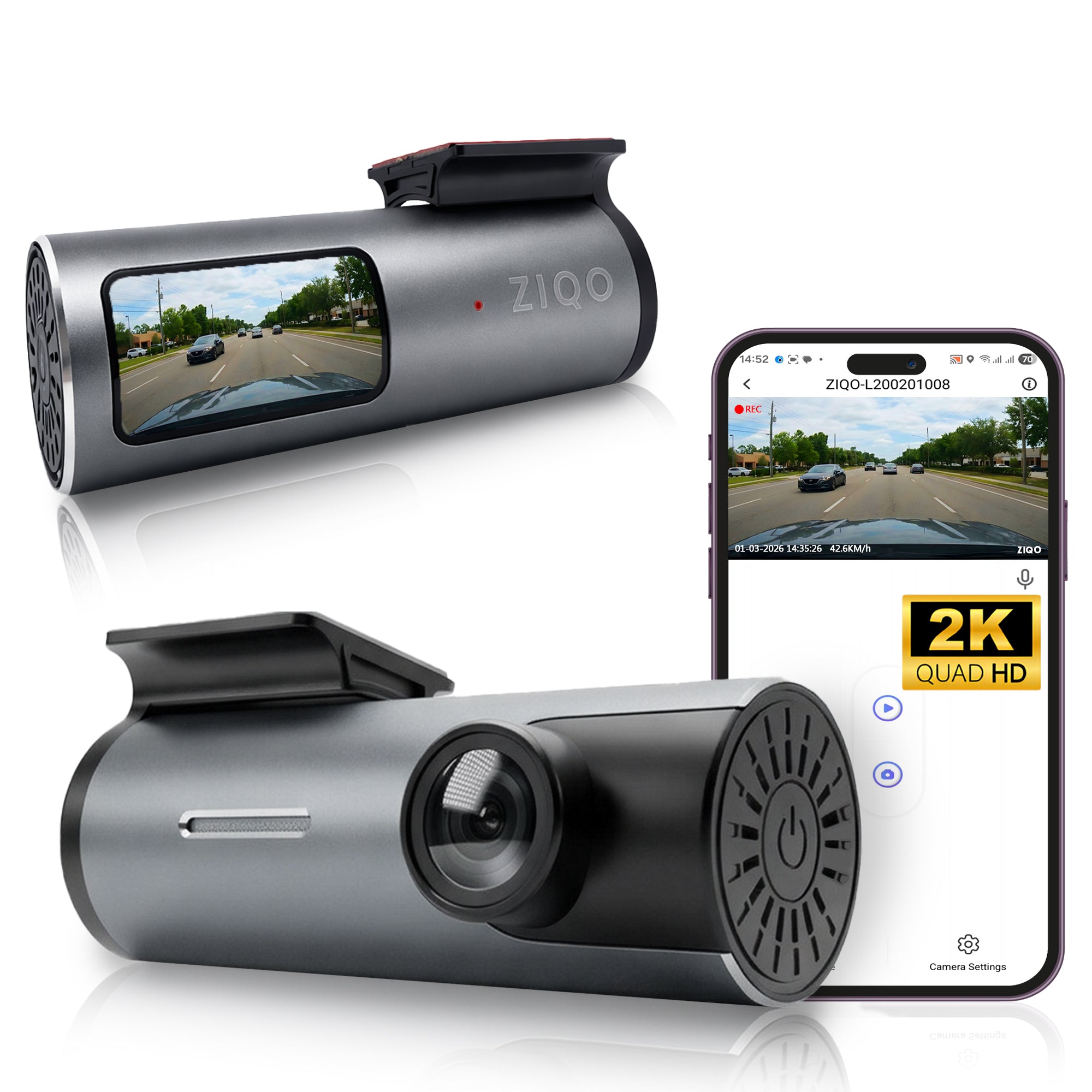 ZIQO L200 2K Front Dash Cam