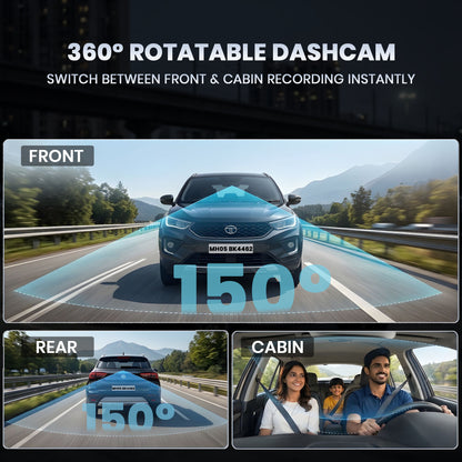 ZIQO Z400 Premium Dual 4K Dashcam | True 4K Front + 4K Rear with GPS & Wi-Fi