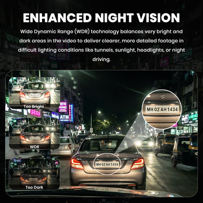 ZIQO A800 Premium Dual 4K Dashcam | Front 4K + Rear 2K with GPS & Dual Band Wi-Fi