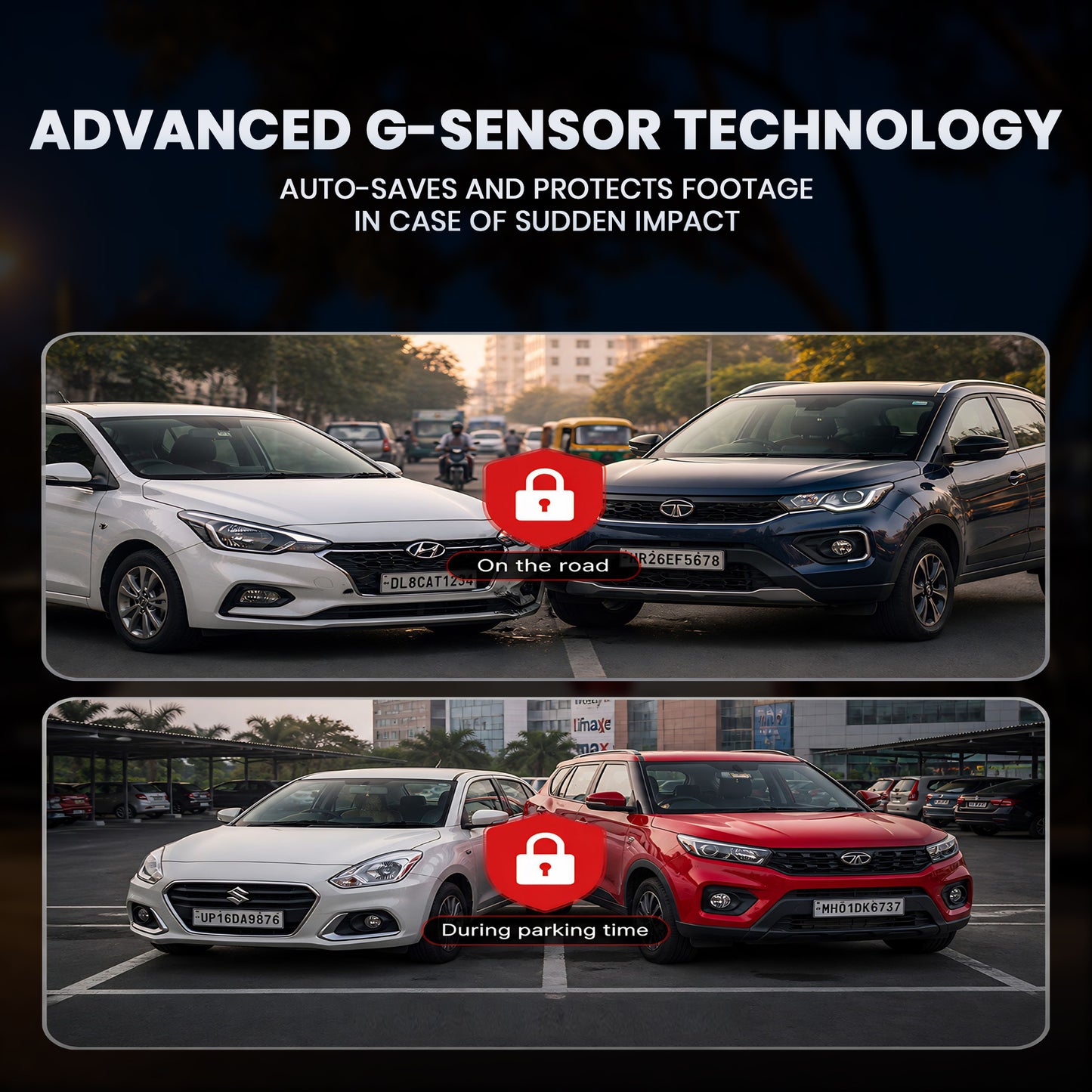 ZIQO Z400 Premium Dual 4K Dashcam | True 4K Front + 4K Rear with GPS & Wi-Fi