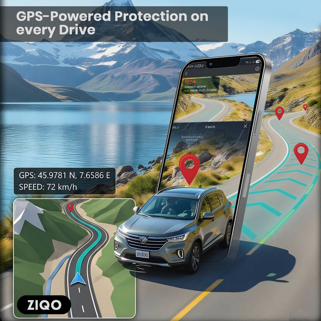ZIQO T300 3-Channel 4K+2K+2K Starvis Dash Cam