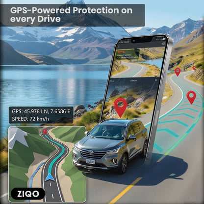 ZIQO T300 3 Channel Dashcam | 4K Front + 2K Rear + 2K Cabin with Sony STARVIS & GPS