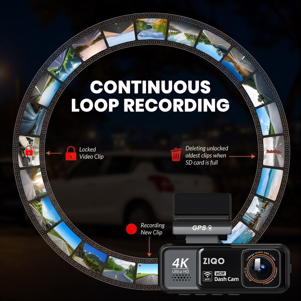 ZIQO A800 4K+2K Dual Dash Cam