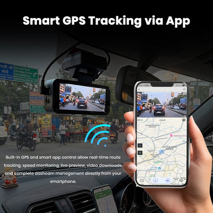 ZIQO A800 Premium Dual 4K Dashcam | Front 4K + Rear 2K with GPS & Dual Band Wi-Fi