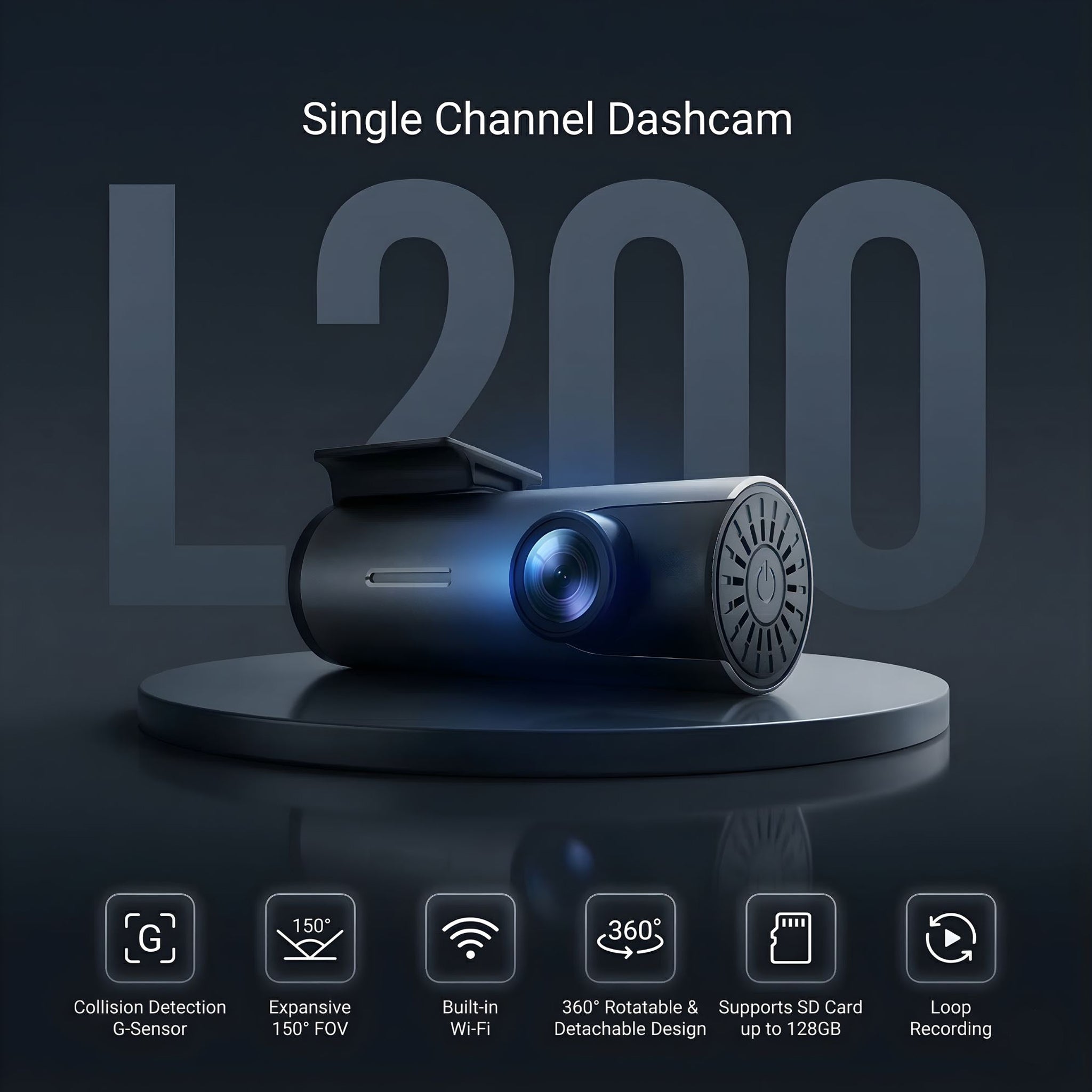 ZIQO L200 2K Front Dash Cam
