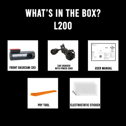 ZIQO L200 Single Channel 2K Front Dash Cam