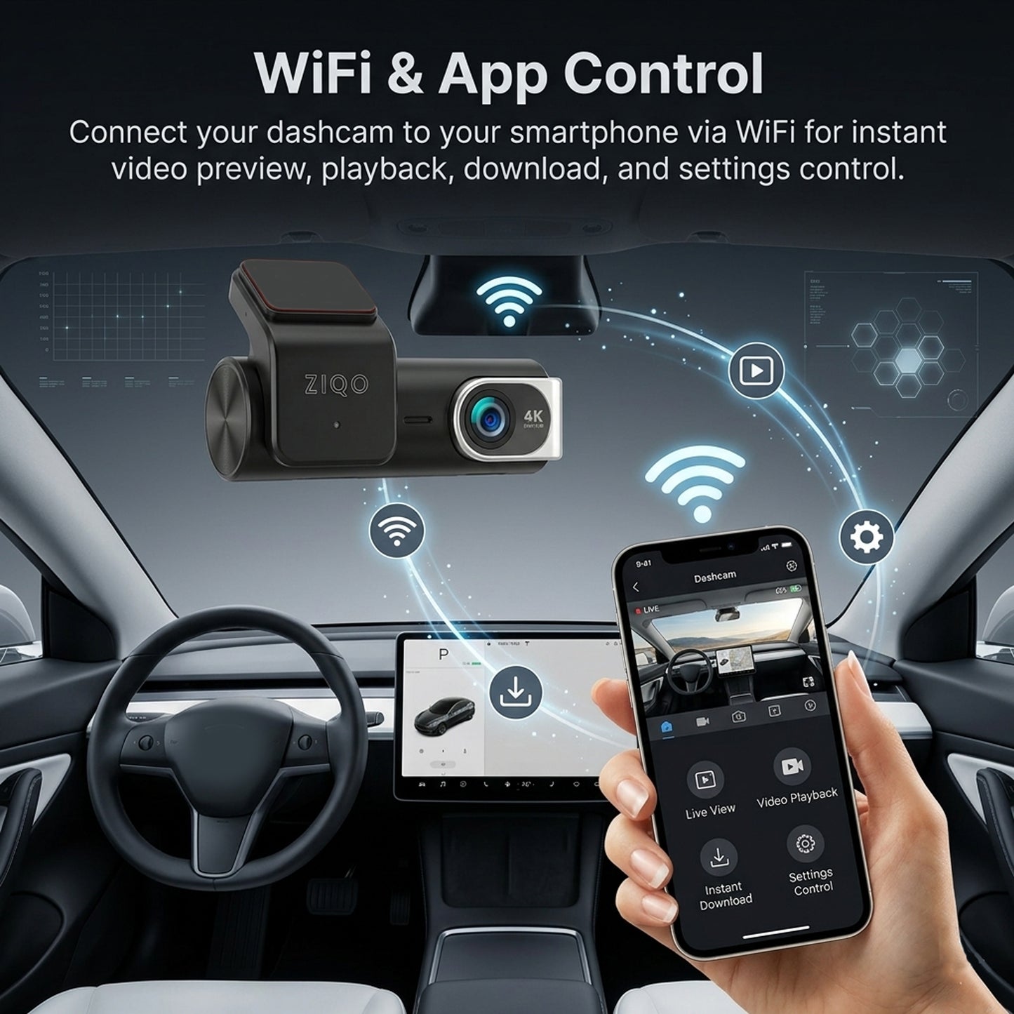 ZIQO A700 Dual STARVIS Dash Cam - 4K+2K